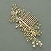 SWEETV Wedding Hair Comb for Brides Jewelry Headpiece Bridal Hair Accessories for Women
