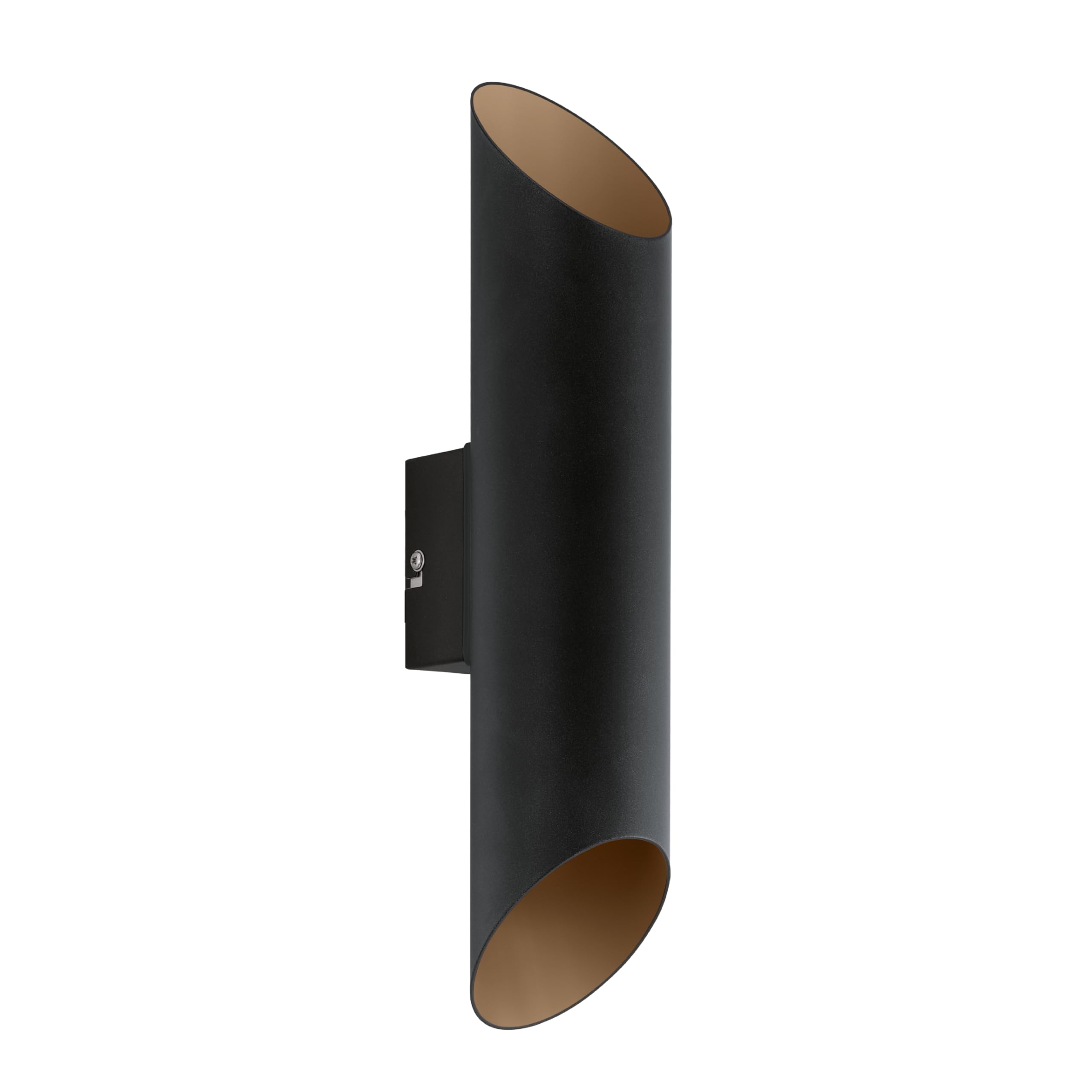 Eglo Agolada LED Up and Down Outdoor Light, Exterior Wall Lamp in Black Galvanized Steel and Copper, IP44