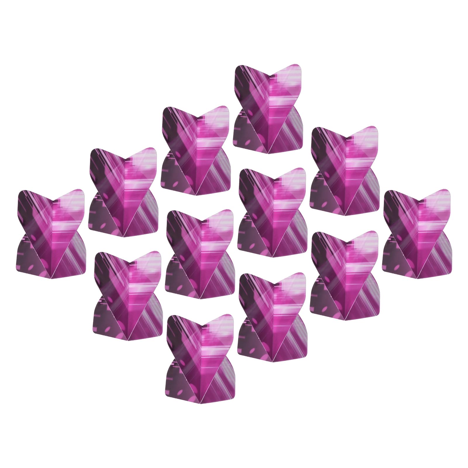 M METERXITY 12 Pack Dart Flights - Thick Stripe Style PET Darts, Apply to Darts Game/Party/Entertainment (Black, Pink)