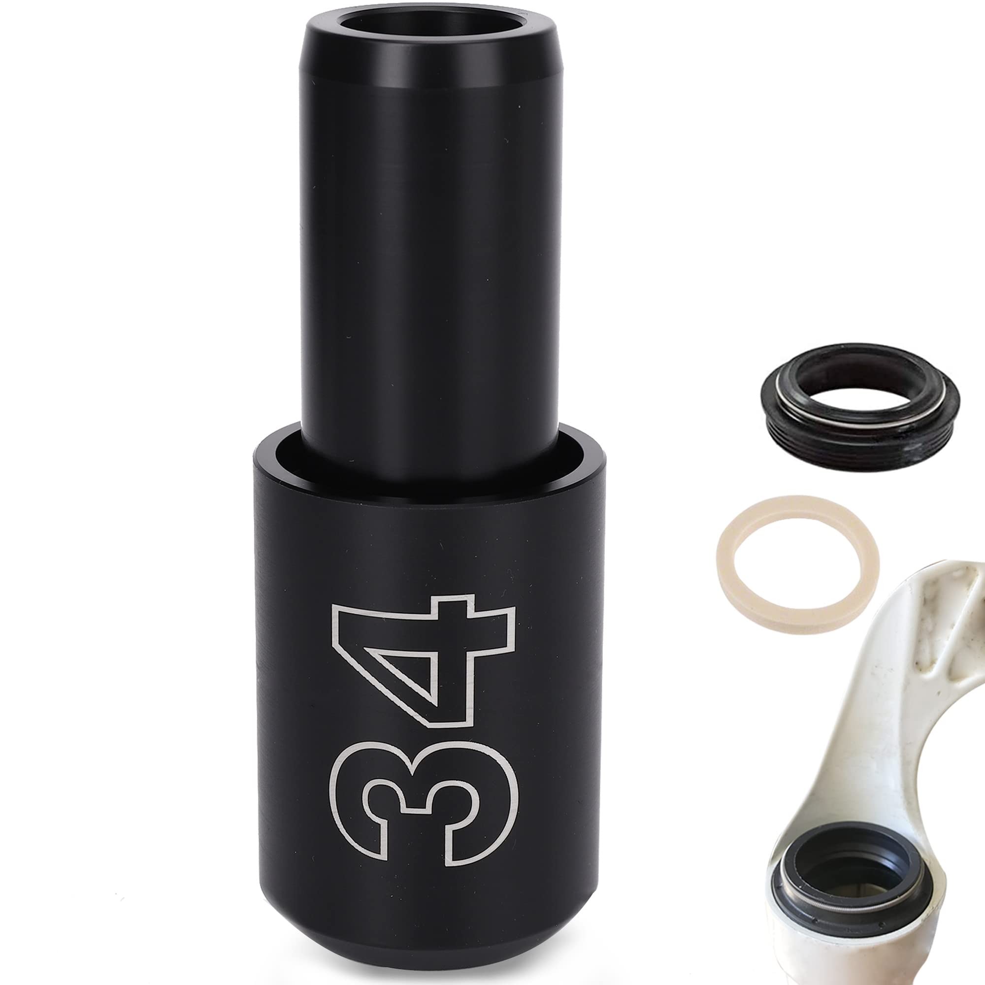 Dust Seal Installation Tool Fork Dust Seal Driver Dust Scraper Installation Tool Guide for Fox Rockshox Suspension Fork Lower Leg 30mm 32mm 34mm 35mm 36mm 38mm 40mm (Size 34)
