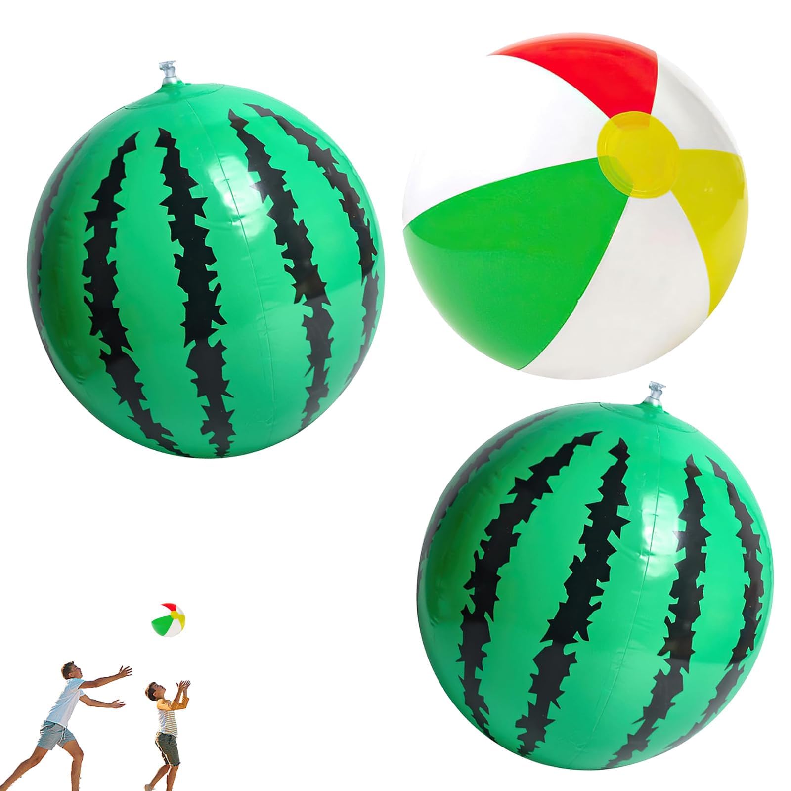 Syylqyr 3 Pcs Beach Balls Inflatable, Beach Toys Inflatable Pool Toys For Summer Water Games Birthday Party Supplies Combo Set