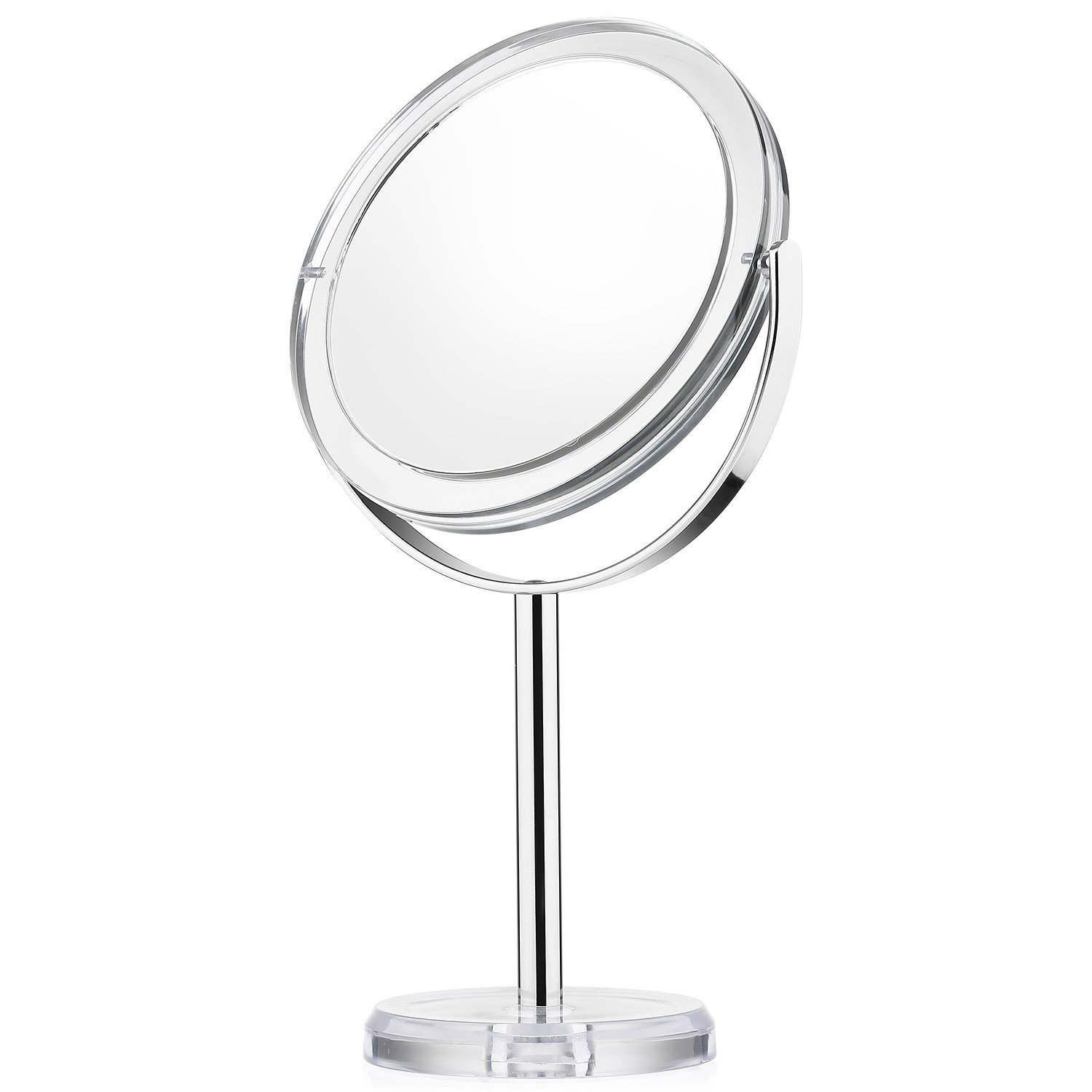 Makeup Mirror, Beautifive Double Sided Vanity Mirror with 1x/7x, Tabletop Magnifying Mirror, Swivel Round Mirror with 360°Rotation, Retro Style Bathroom Mirror