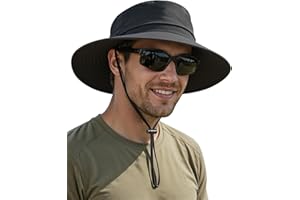 LOUXPERT Wide Brim Sun Hat UPF 50+ Lightweight Mesh Breathable 8.5cm Brim for Men and Women Fishing Hiking Outdoor Travel