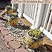 E-HAND Artificial Flowers Fake Cemetery Yellow Daffodils Outdoor Greenery Shrubs Plants Plastic Bushes Window Box UV resistant 4 Branches Fence Indoor Outside Hanging Planter Wedding Cemetery Decor
