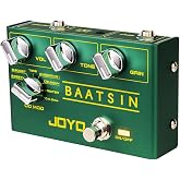 JOYO 8-in-1 Analog Overdrive &amp; Distortion Guitar Pedal, 8 Classic OD/Distortion Modes (T.OD/SWEETY/CRUNCHY/RIOTER &amp; More) with True Bypass (Baatsin R-11)