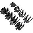 8 Pcs Professional Hair Clipper Combs Guides, Wahl Replacement Guards Set #3171-400 – 1/8” to 1” Fits Most Size Wahl Clippers/Trimmers, Black 1