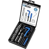 KUNGJUER 30PC SAE Helicoil Thread Repair Insert Kit, 5/16-18 inch Rethread | helicoil Thread Repair kit with HSS Drill Bits, Rethreading Inserts Tool Set for Damaged Thread Repairing with Carry Case