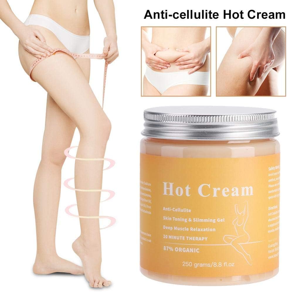 Anti Cellulite Cream 250g, Hot Slimming, Fat Burning Organic Body Toning Cream for Tummy Abdomen, Legs, Arms, Buttocks and Waist - Image 3
