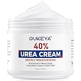 OUKEYA NEW FORMULA Urea Cream 40 Percent for Feet Maximum Strength, Hand Heels Dry Cracked Treatment Lotion for Knees & Elbows, Foot Dead Skin Cuticle Callus Remover Toenail Softener, 5.29 oz