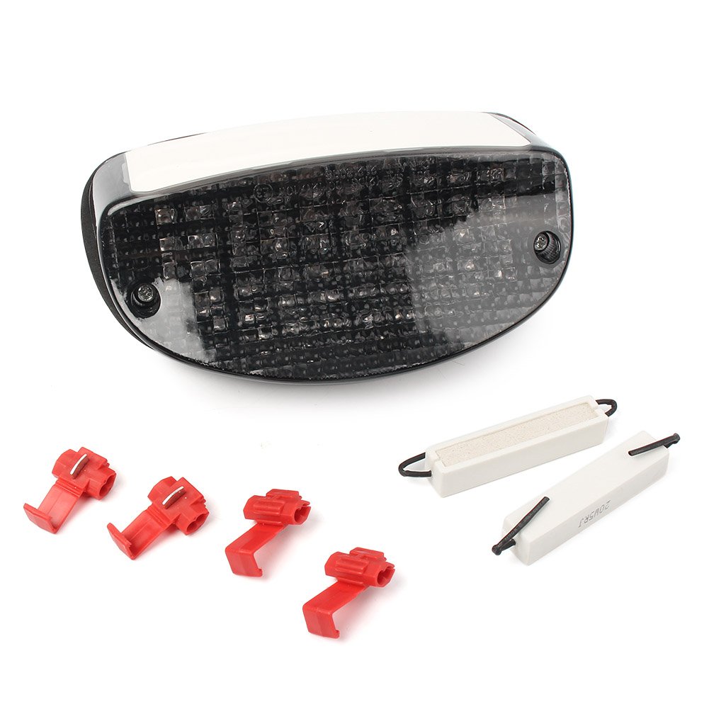 Photo 1 of Mallofusa Motorcycle LED Tail Light Integrated Turn Signal Brake Taillight Compatible for SUZUKI GSX650F 2008-2009/ GS500F 2003-2005/1999-2005 HONDA SHADOW SPIRIT 1100 Smoke Len