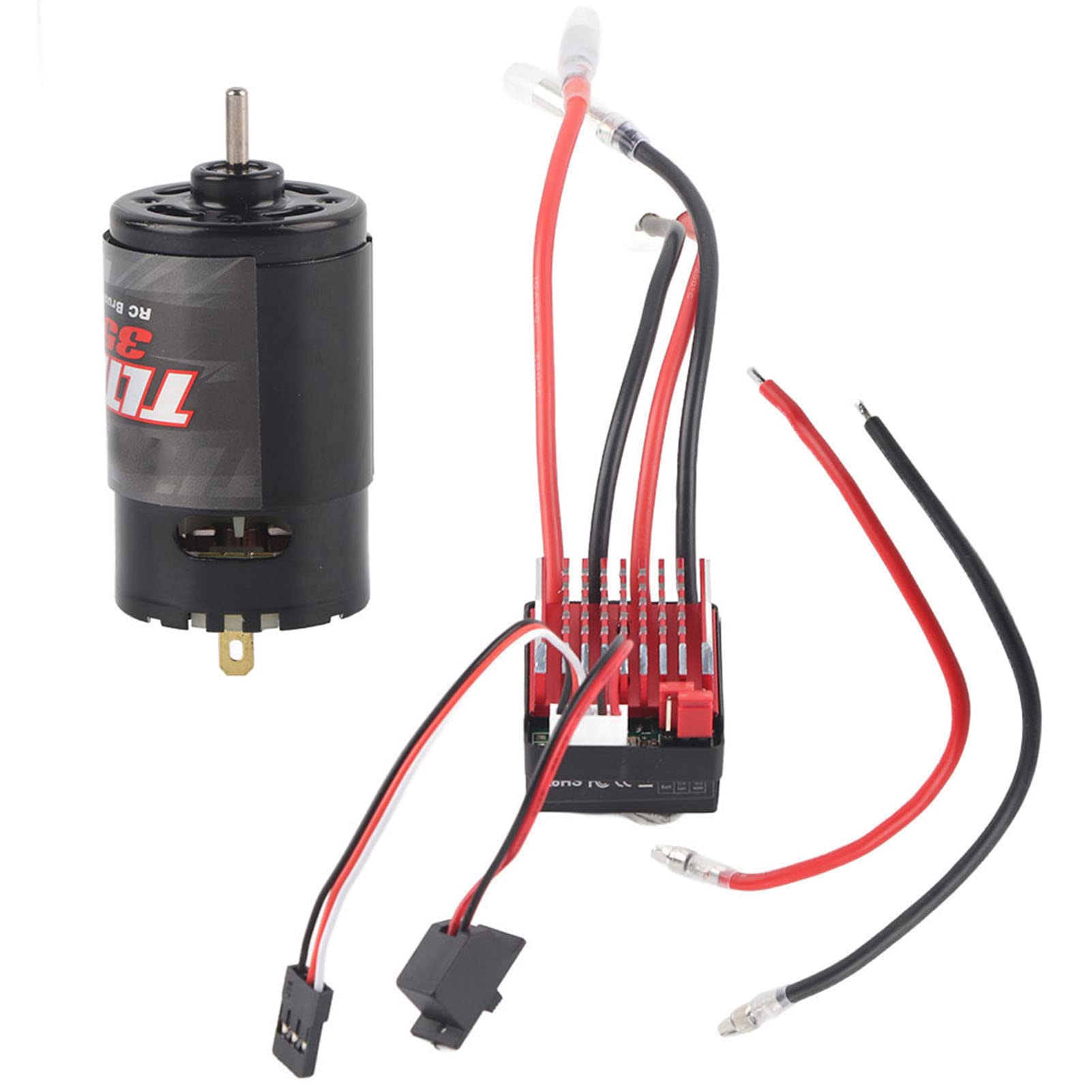 VGEBY RC Brushless Motor, 550 Brushed Motor 360A Brushed Electronic Speed Controller ESC Fit for 1/10 RC Car Brushless Motor (35T)