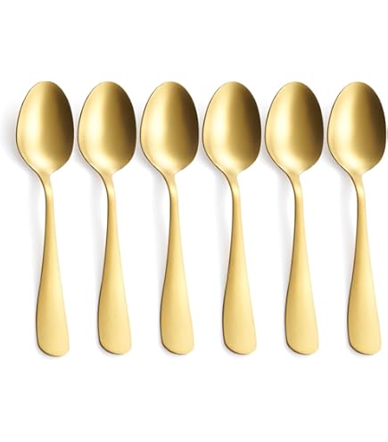 Amazon.com: GoGeiLi Matte Gold Spoons Set, 7.8 Inch Stainless