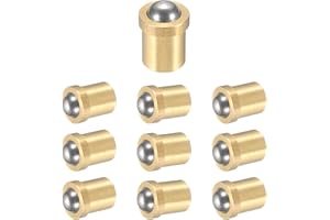 uxcell 10Pcs 304 Stainless Steel Ball Plunger, 2mm Dia. Ball Catch Latch Smooth Push Fit Spring Plunger Precision Positioning End Force 5N for Mechanical Devices, Furniture (3x4.5mm)