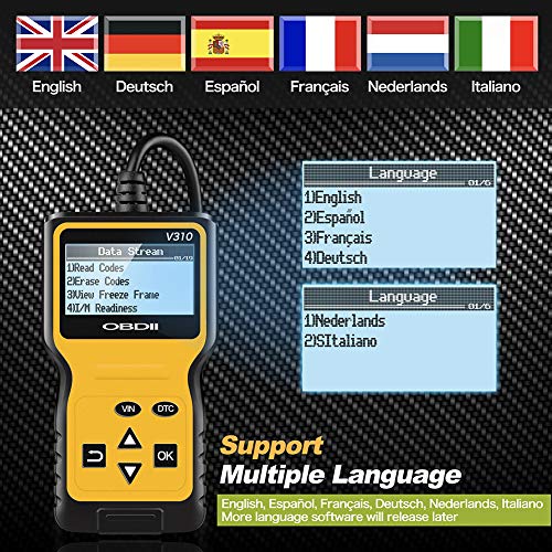 AUTDER OBD2 Code Reader Scanner Tools Enhanced Car Engine Fault Code OBD Reader Engine Light Error Analyzer Diagnostic Scanner for All OBDII/EOBD Protocol Cars Since 1996