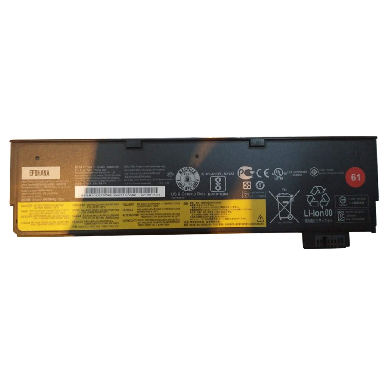 efohana 01AV422 Laptop Battery Replacement for ThinkPad A475 A485 T470 T570 T480 T580 P51S P52S TP25