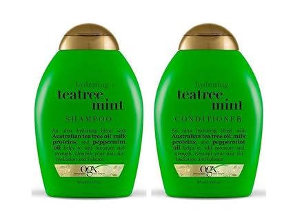 OGX Tea Tree Mint Hydrating Shampoo, 384ml Plus Conditioner, 384ml