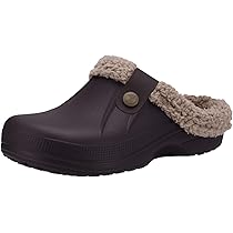 Amazon.com | Amoji Winter Fur Lined Garden Shoes Waterpoof