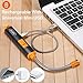 Electric Lighter - USB Rechargeable Lighter with Longer 360° Flexible Neck, Designed for Cooking Stoves Candles Grilling BBQ Fireworks,Windproof&No Need Gas (Orange)