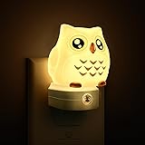 L LOHAS LED Owl Night Light for Kids, 3D Owl Night