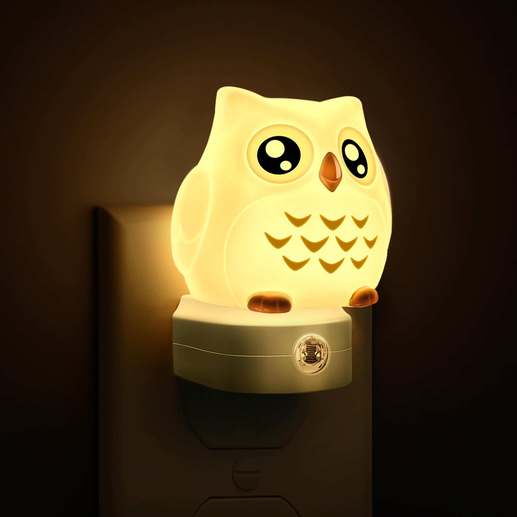L LOHAS LED Owl Night Light for Kids, 3D Owl Night