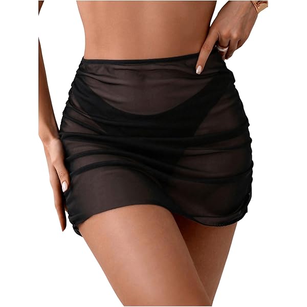 Amazon.com: Jhaoyu Women's Micro Mini Skirts Summer Sexy Sheer See