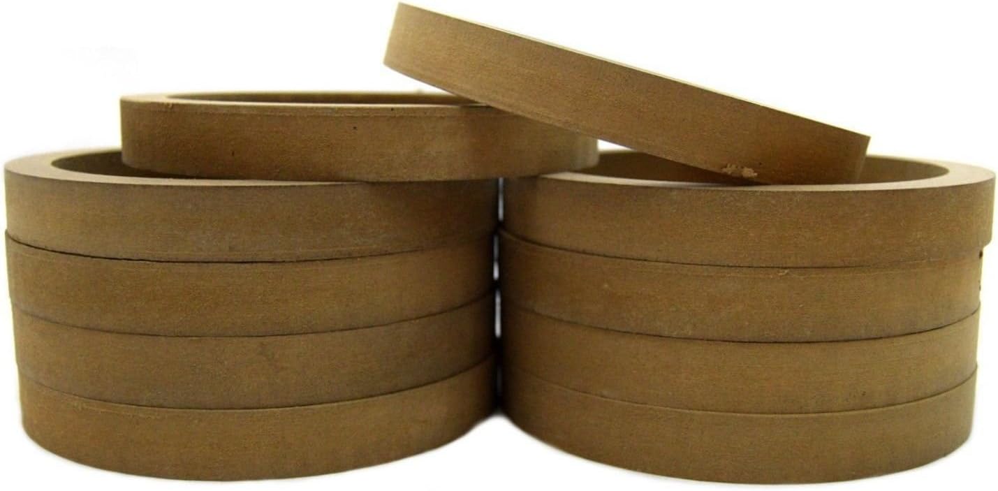 5 Pair 6.5" MDF Speaker Ring Ring-6.5R Speaker Mounting Spacer Rings 10 Pack