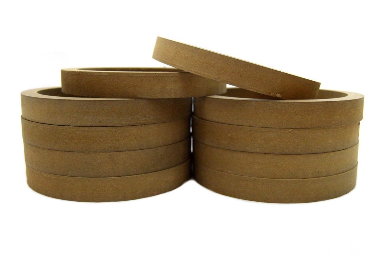 5 Pair 6.5" MDF Speaker Ring Ring-6.5R Speaker Mounting Spacer Rings 10 Pack