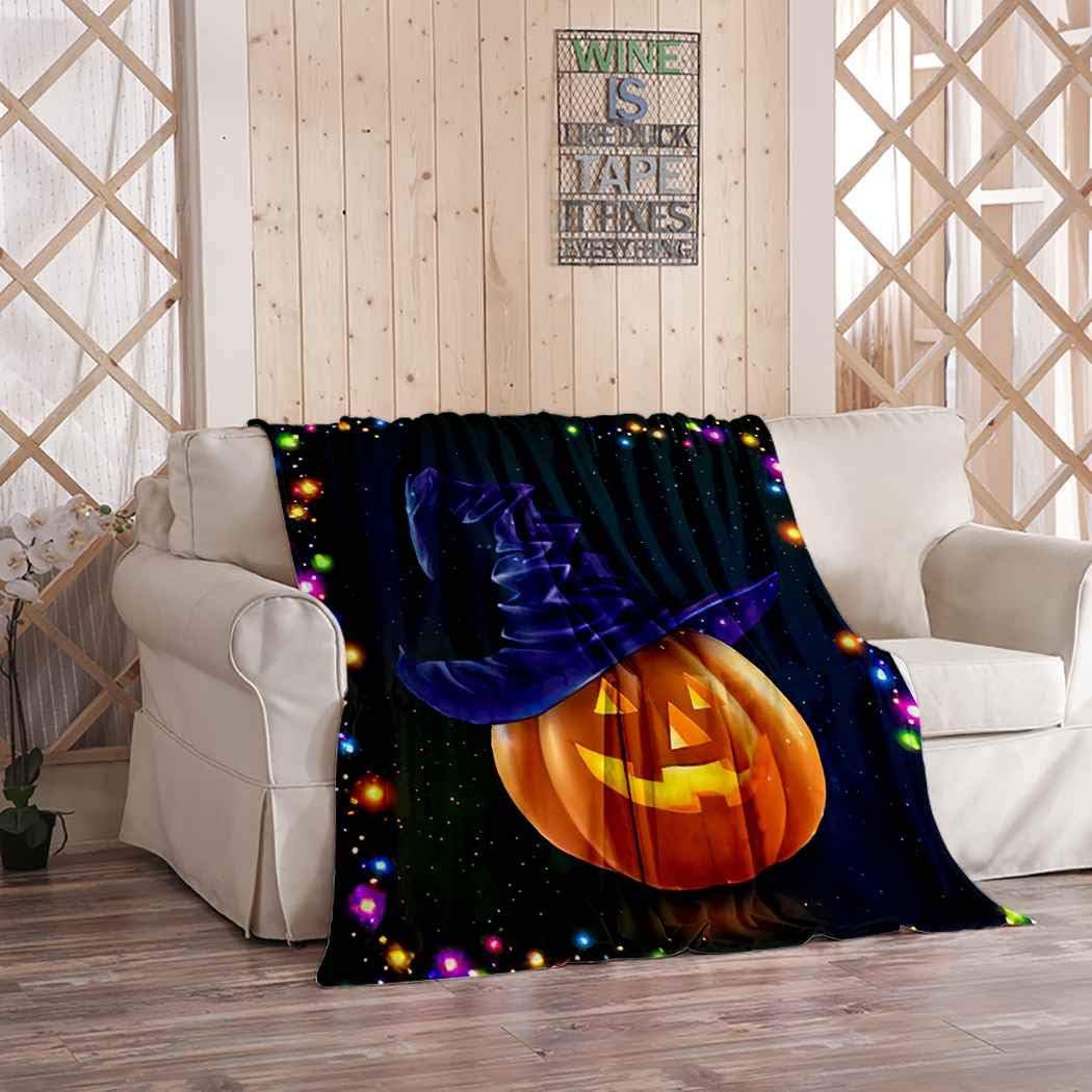 Aofire Pumpkin Lamp Flannel Fleece Blankets and Throws Soft
