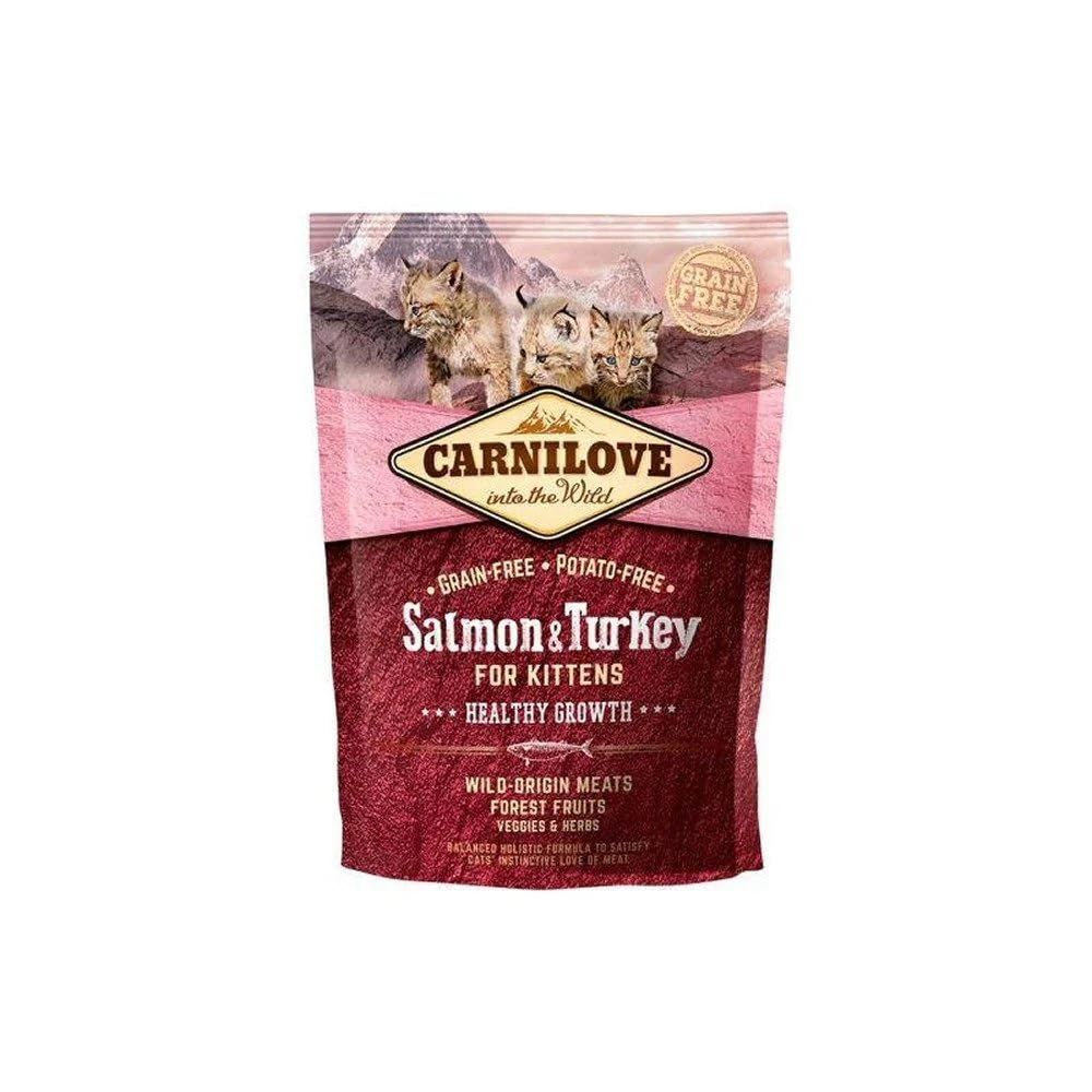 Carnilove Carnilove Salmon & Turkey Kitten Growth Dehydrated Cat Food 400kg - 400g
