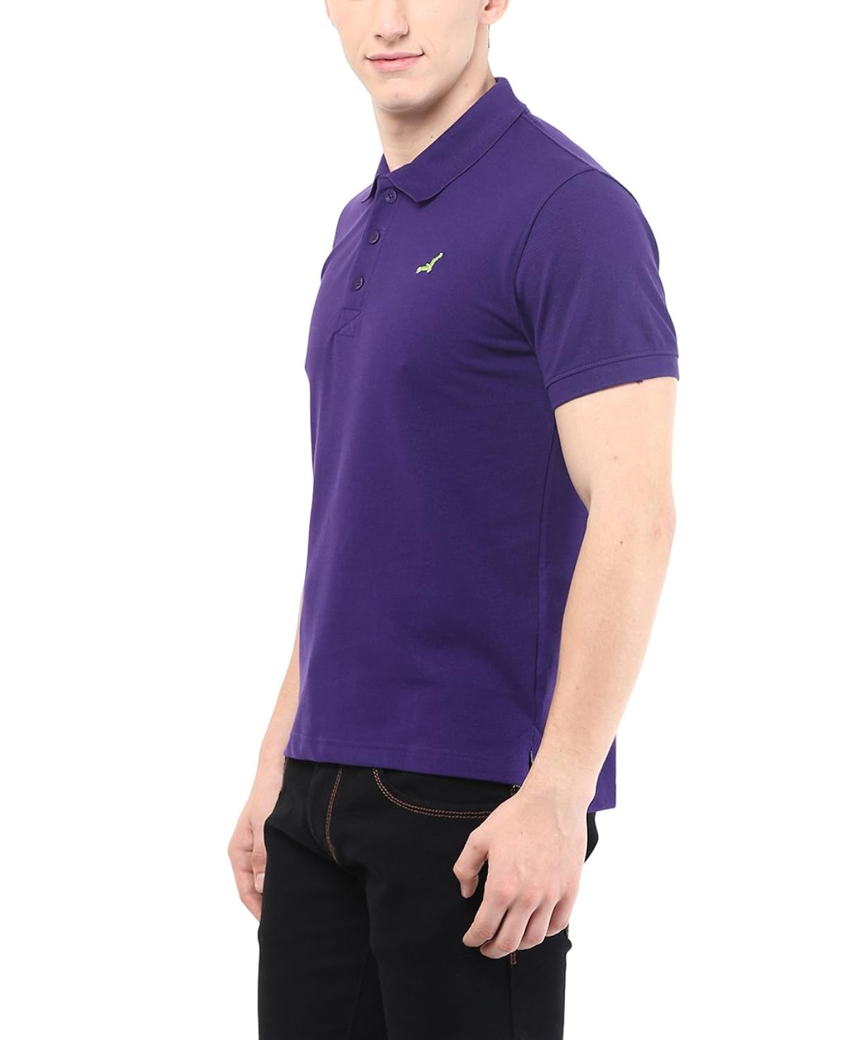american crew men's cotton and polyester blend polo purple