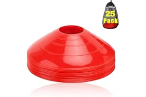 Ashsajkd(Set of 25/50/100 - Agility Soccer Cones with Carry Bag and for ， Football Cones for TrainingFootball, Basketball, Coaching, Agility Cones for Indoor and Outdoor Games