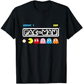 PAC-MAN Classic Arcade Game T-Shirt Tee for Men Women Kids Retro Gaming Tees