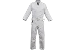 Fuji Single Weave Judo Gi Uniform - Kids & Adults Cotton Training Gi for Judo and Karate