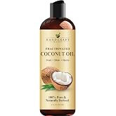 Handcraft Blends Fractionated Coconut Oil - 8 Fl Oz | 100% Pure &amp; Naturally Derived, Unscented Carrier Oil, Hexane-Free, for Hair, Skin, Nails, Massage &amp; Hair Tonic