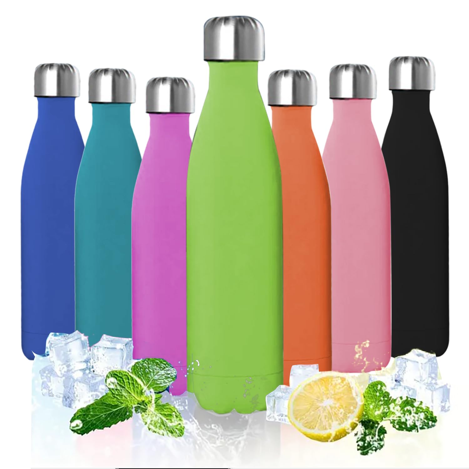ProBytes Stainless Steel 1000ml Water Bottle - Thermal Vacuum Insulated Flask, Double Wall BPA-Free Material, Upto 12/24 Hrs Hot/Cold, Leak-Proof, Sports, Office, Gym, Travel, Unisex - Matte Mint