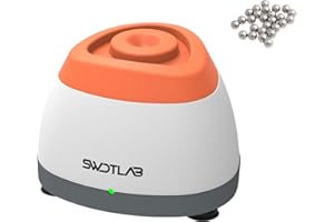 SWDTLAB Mini Vortex Mixer, 3500rpm Lab Vortex Shakers with Touch Function LED Indicator Vortex Paint Mixer for Nail Polish Ink Eyelash Adhesives Test Tubes Vortex Mixing and Acylic Paint Orange