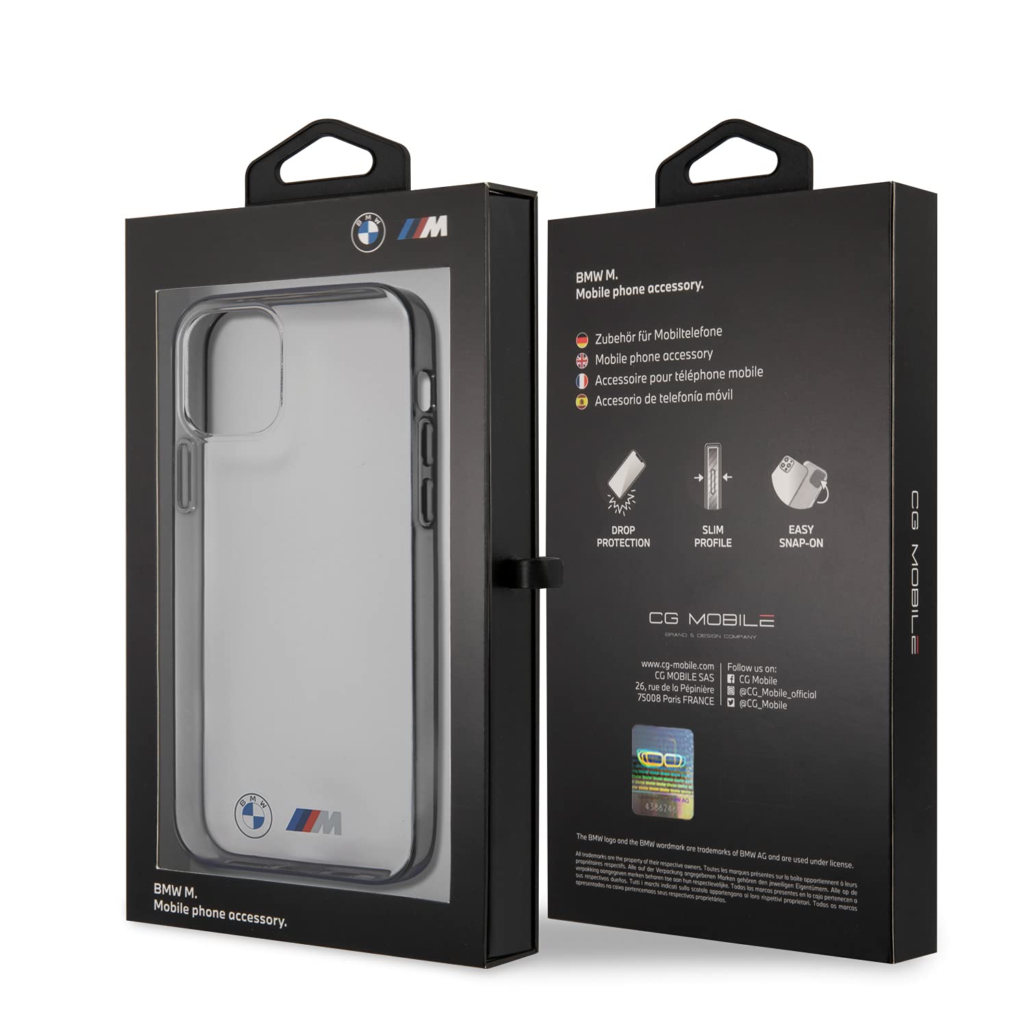 BMW BMHCP12LMBTOK Case for iPhone 12 Pro Max 6.7 Inch Transparent Sandblast