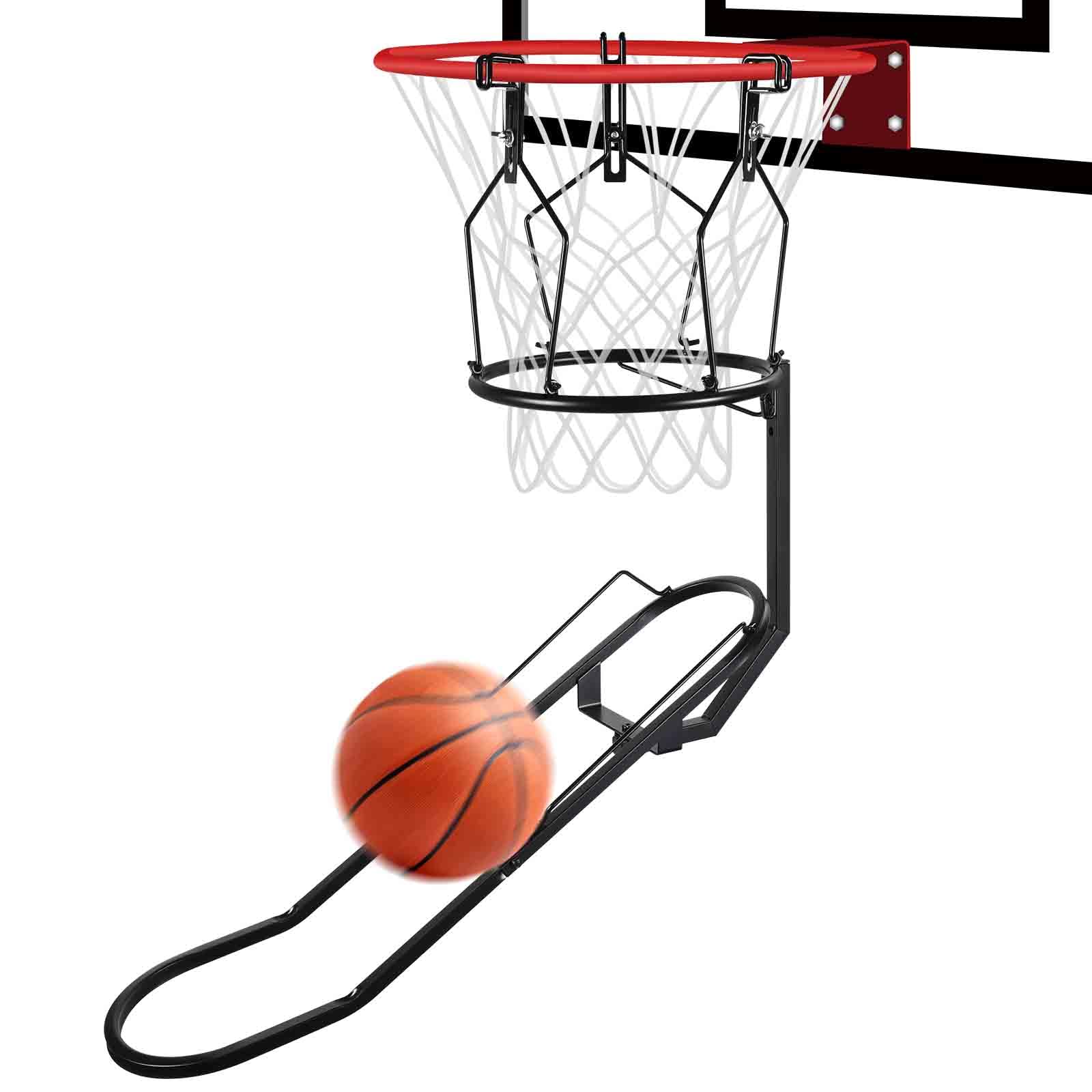 Photo 1 of GADFISH Basketball Rebounder, 180° Rotatable Basketball Return Attachment with 3 Stable Large Hooks, Heavy Duty Basket Ball Accessories Ball Return Training Aid for 18" Rim Basketball Hoop (Large)