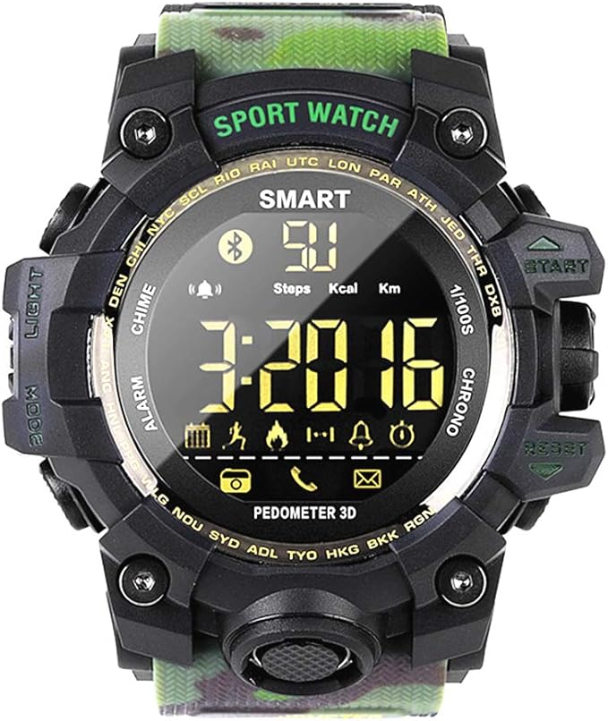 EX16 Rugged Military Sports Smart Watches Outdoor Watch with Pedometer
