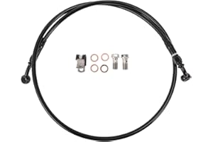 Hihaha 42.5" Hydraulic Front Brake Line Kit for 12Inch Handlebar Hydraulic Brake Line for Harley Sportster XL 2004-2024 Black