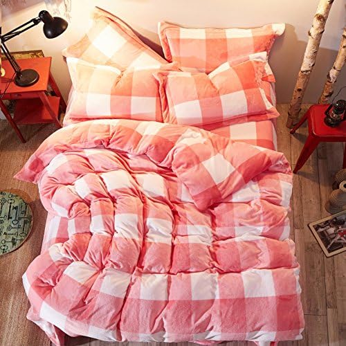 [farmhouse style] By Barclays down [Geometric patterns] Duvet Cover Set 4 Pieces(1Duvet cover 1Flat sheets 2Pillow)-A King