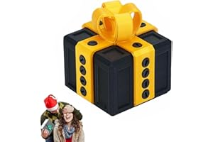FLEXYONY Annoying Gift Box with Screws - 3D Puzzle Box Prank Toy, Funny Christmas Unlocked Tease Box (Gold, 8X8cm)