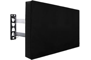 Indeed BUY Outdoor TV Cover 40" - 43" - Waterproof, Dust-Proof, Black Oxford Fabric, Velcro Closure