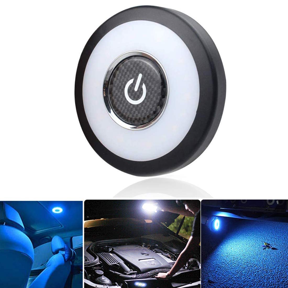 3 Colors LED Car Night Light Trunk Night Light Reading Lamp Magnetic USB Dimmable Rechargeable