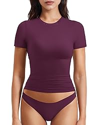 YEOREO Women T Shirt Double Lined Fitted Sweeney