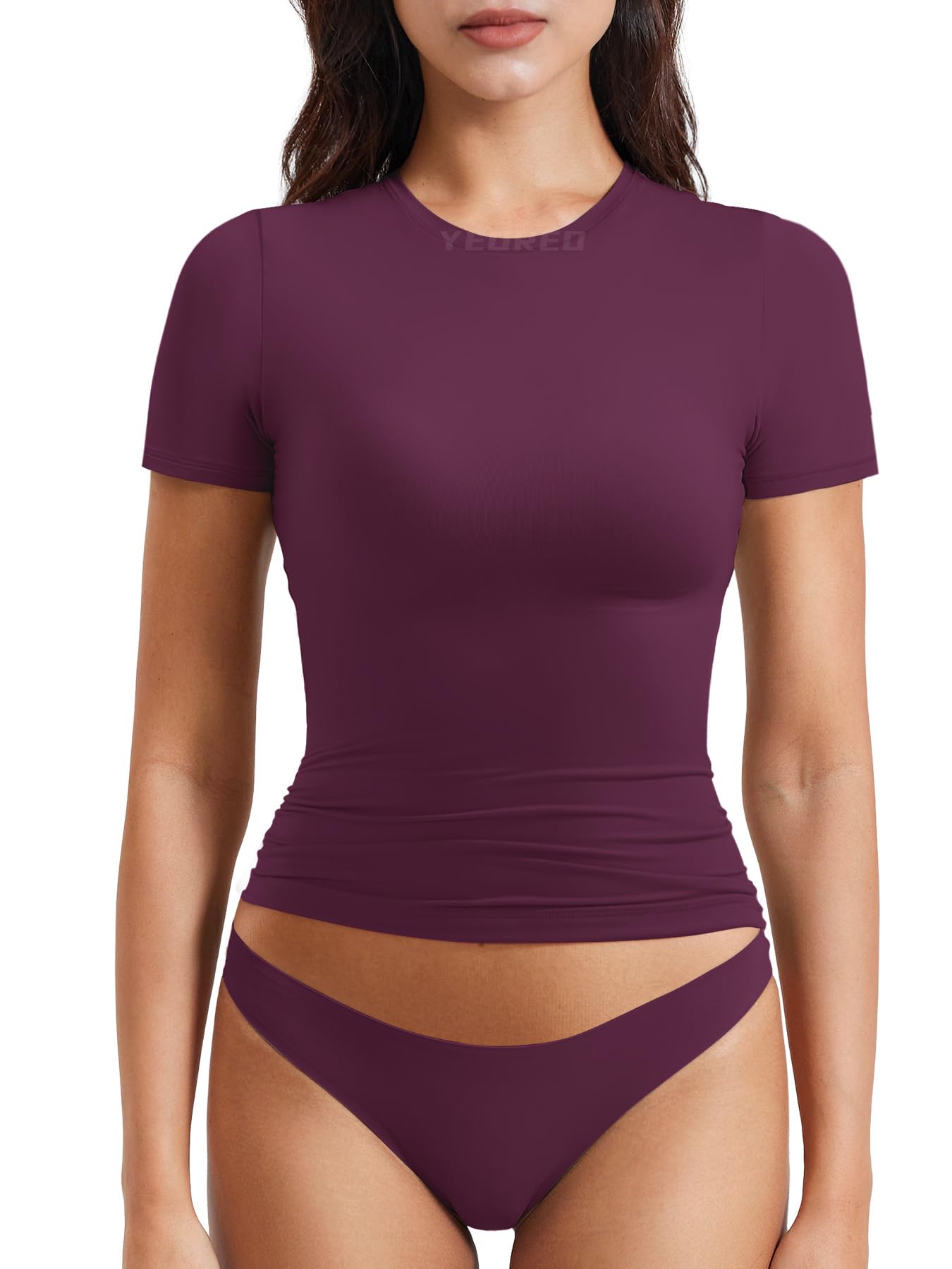 YEOREO Women T Shirt Double Lined Fitted Sweeney
