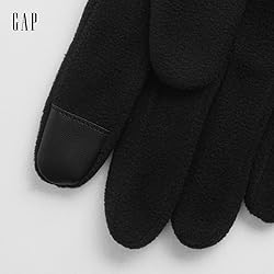 GAP Mens Cozy Fleece Gloves, Charcoal, Small Medium