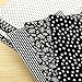 KINGSO 7PCS Cotton Fabric Bundles Quilting Sewing DIY Craft 19.7x19.7inch Black