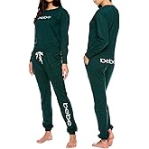 bebe Womens Pajama Sets - French Terry Pajamas Long Sleeve Pullover Top and PJ Pants with Pockets - Sleepwear for Women