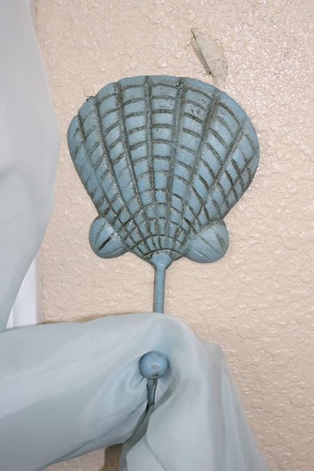 Amazon Com Set Of 20 Cast Iron Seashell Curtain Tiebacks 7 Inch